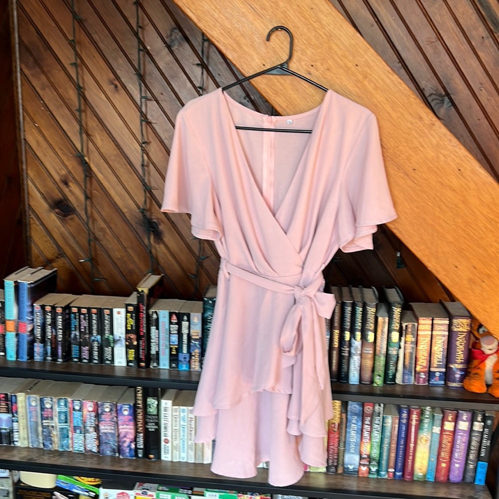 Size Large Pink Wrap Dress